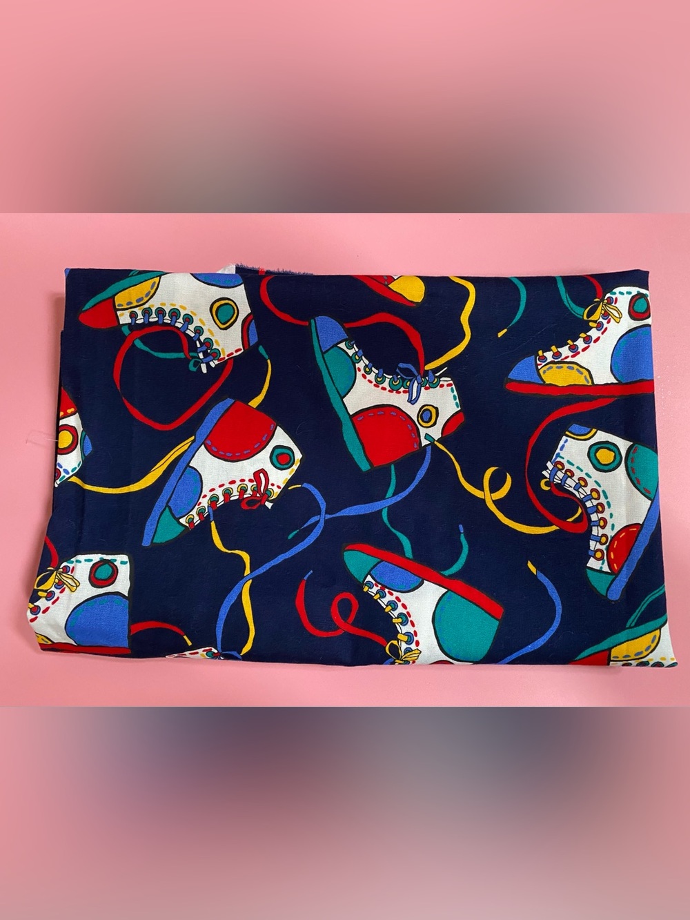 Rad 90s Hightop Sneaker Print Cotton Fabric